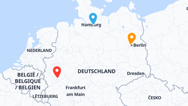 Map of company locations