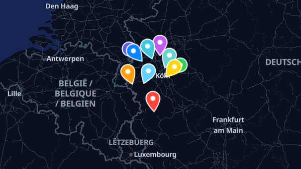 Map of company locations