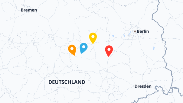 Map of company locations