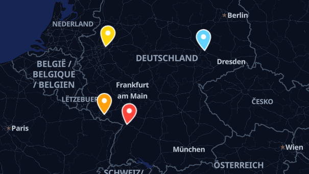 Map of company locations