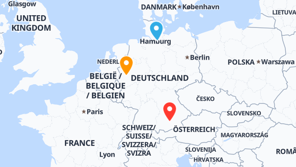 Map of company locations