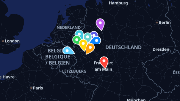Map of company locations