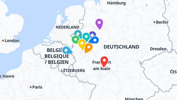 Map of company locations