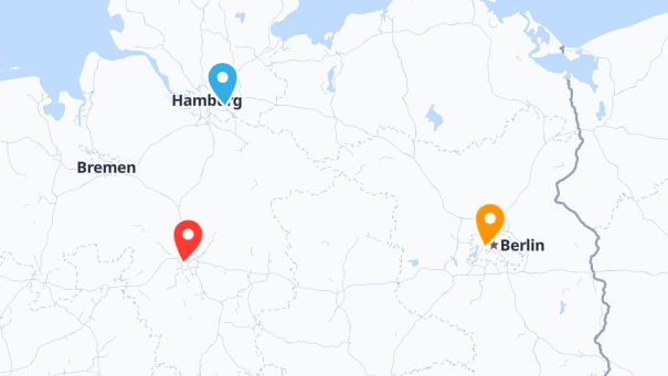 Map of company locations