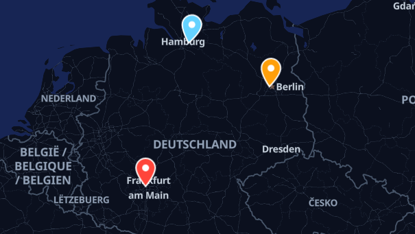 Map of company locations