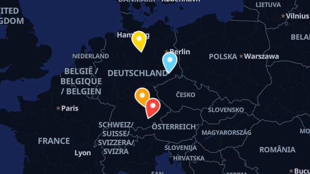 Map of company locations