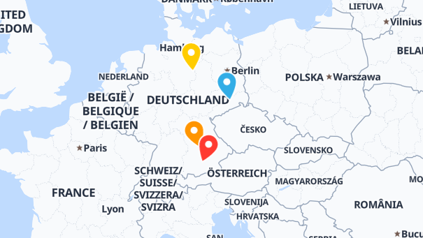 Map of company locations