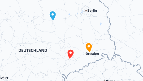 Map of company locations