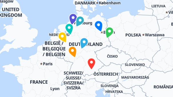 Map of company locations