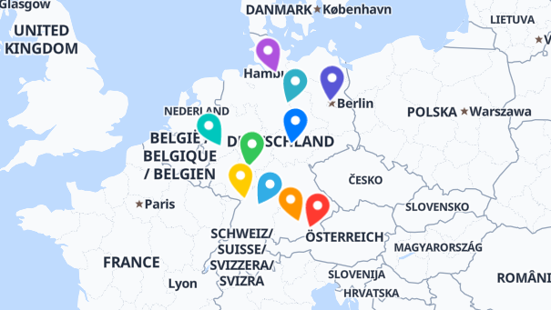Map of company locations