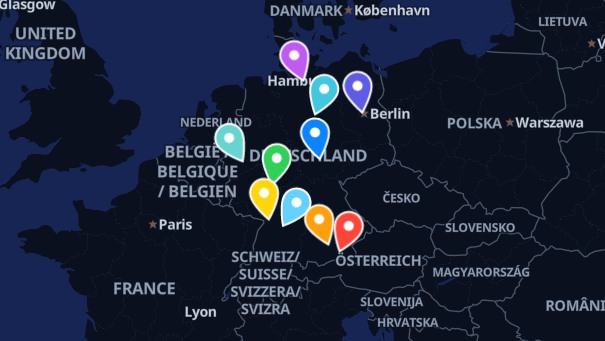 Map of company locations