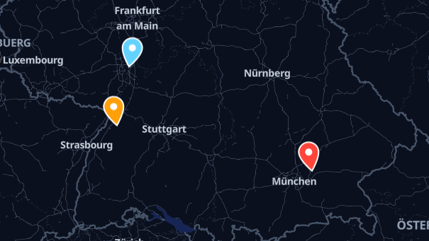 Map of company locations