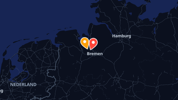 Map of company locations