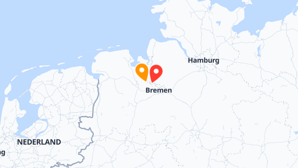 Map of company locations