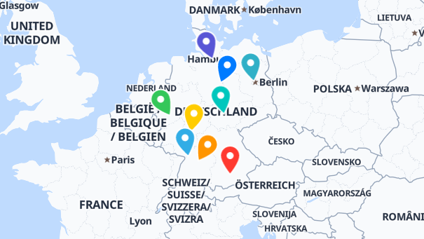 Map of company locations