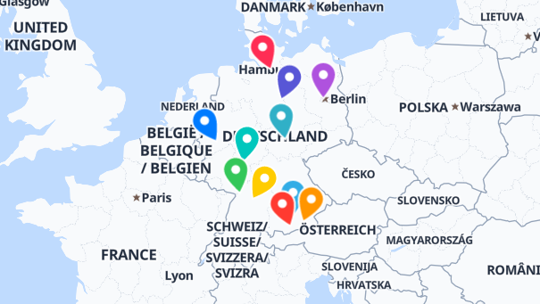 Map of company locations