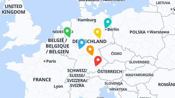 Map of company locations