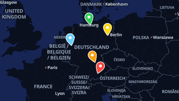 Map of company locations