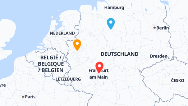 Map of company locations