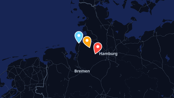 Map of company locations