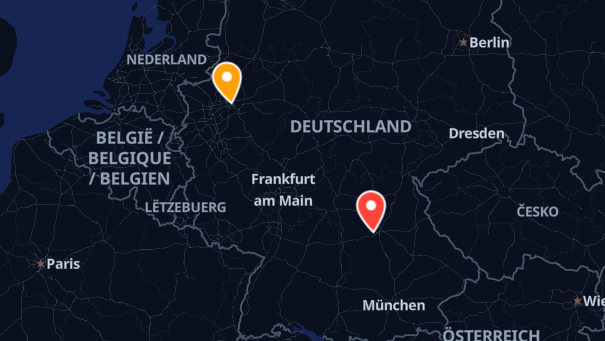 Map of company locations