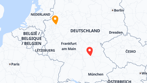 Map of company locations
