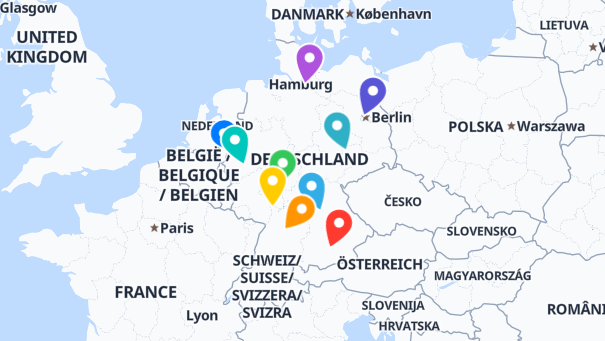 Map of company locations