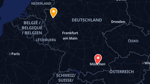 Map of company locations
