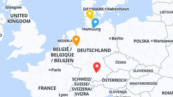 Map of company locations