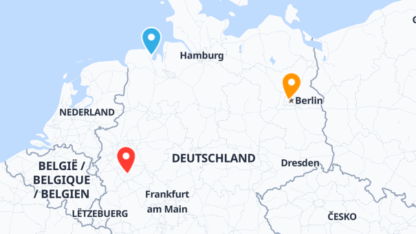 Map of company locations