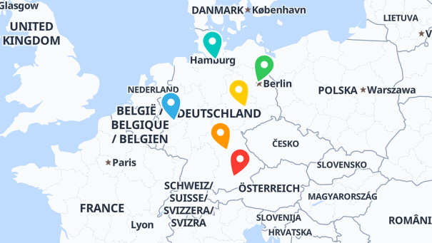 Map of company locations