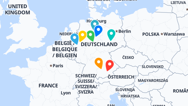 Map of company locations