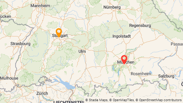 Map of company locations