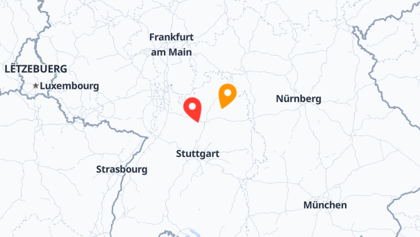 Map of company locations