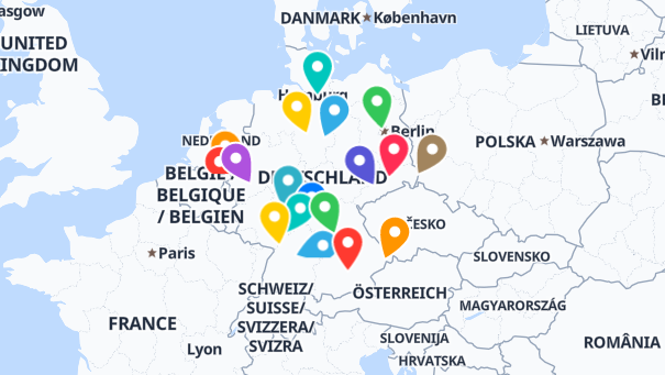 Map of company locations