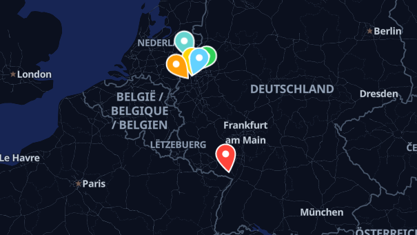 Map of company locations