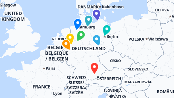 Map of company locations