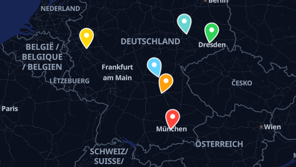 Map of company locations