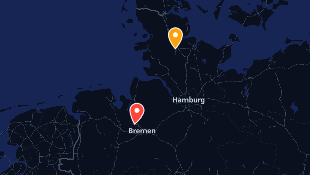 Map of company locations