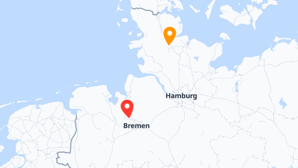 Map of company locations