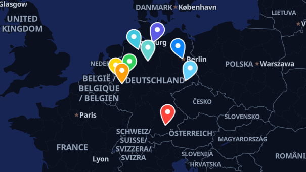 Map of company locations