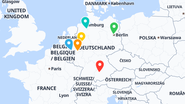 Map of company locations