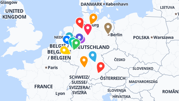 Map of company locations