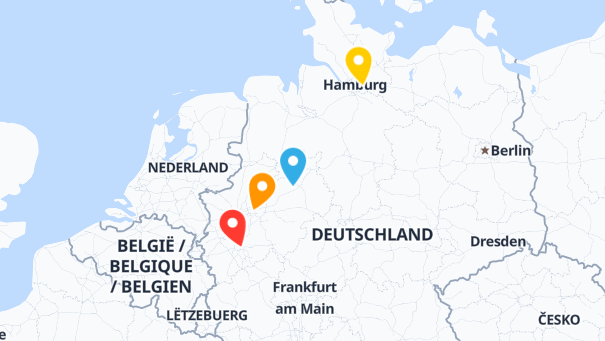 Map of company locations