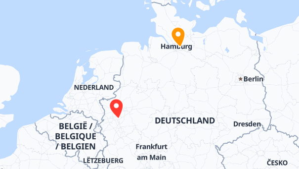Map of company locations