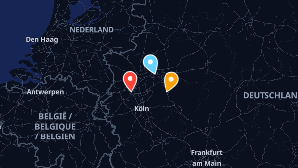 Map of company locations