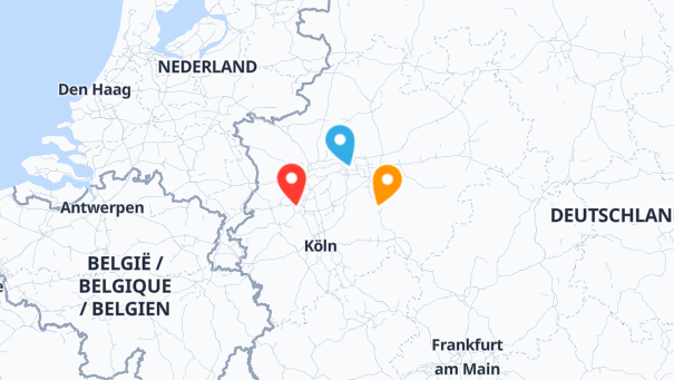 Map of company locations