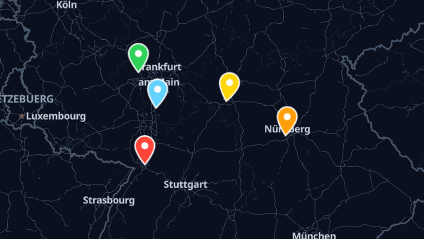Map of company locations