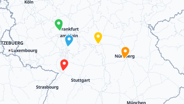 Map of company locations