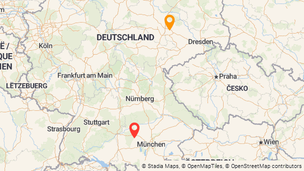 Map of company locations